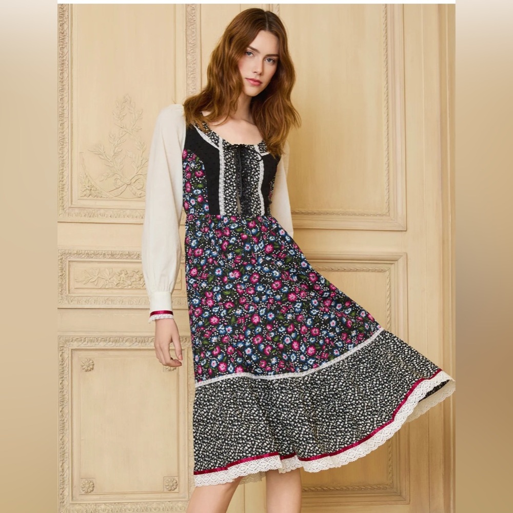 Gunne Sax for ModCloth Peasant Midi Dress